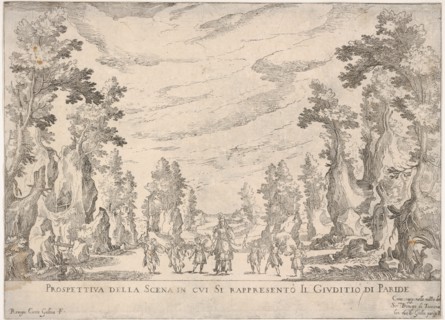 View of the scene in which is represented the Judgment of Paris