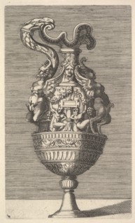 Vase with Two Winged Satyrs, 17th century. Creator: Rene Boyvin.