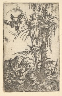 Joachim Receiving the Promise of the Birth of the Virgin, 1520. Creator: Sebald Beham.