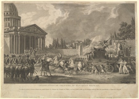 Translation de Voltaire au Panthéon Français, 1817. Creator: Simon Charles Miger.