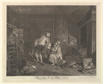 Marriage A-la-Mode, Plate V, April 1745. Creator: Simon François Ravenet.