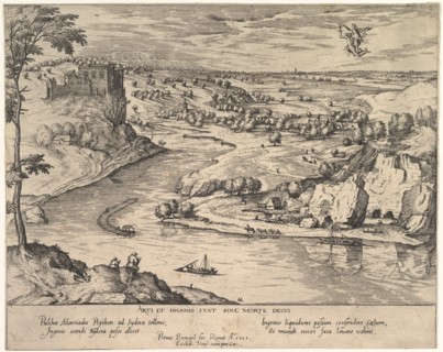 River Landscape with Mercury Abducting Psyche, ca. 1595. Creator: Simon Novellanus.