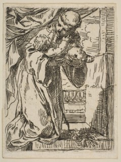 Saint Anthony of Padua holding the Christ Child, ca.1635-1636. Creator: Simone Cantarini.