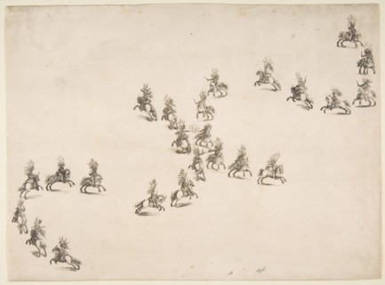 Twenty-four Cavaliers Form a Double S, 1652. Creator: Stefano della Bella.