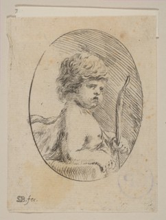 A Small Cupid with His Bow, from 'Various figures and doodles'