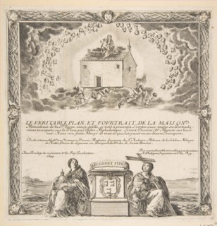Frontispiece for Le Véritable Plan et Pourtrait de la Maison de la Ste. Vierge, 1649. Creator: Stefano della Bella.