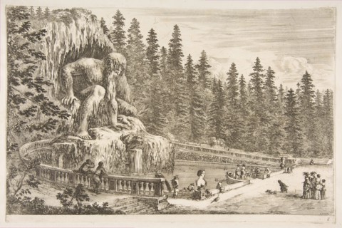 Villa of Pratolino: The Appenino, ca. 1653. Creator: Stefano della Bella.
