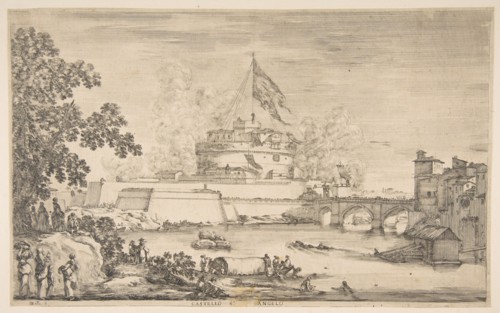 Castel Sant' Angelo, ca. 1634. Creator: Stefano della Bella.