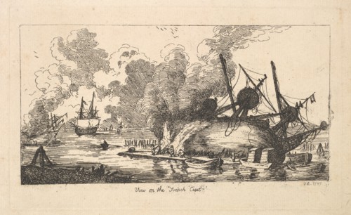 View on the French Coast, 1787. Creator: Thomas Rowlandson.