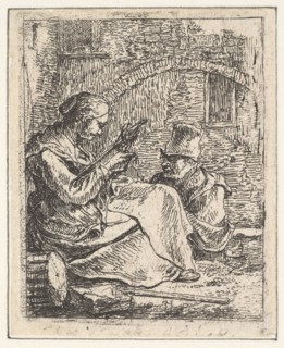 Woman Spinning.n.d. Creator: Thomas Wijck.