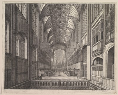 St. George's Chapel Choir, Windsor, 1663. Creator: Wenceslaus Hollar.