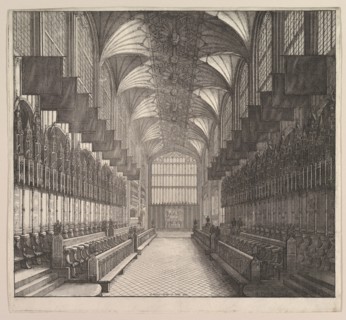 Windsor Castle, St. George's Chapel, Choir, 1663. Creator: Wenceslaus Hollar.
