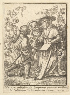 Cardinal, from the Dance of Death, 1651. Creator: Wenceslaus Hollar.
