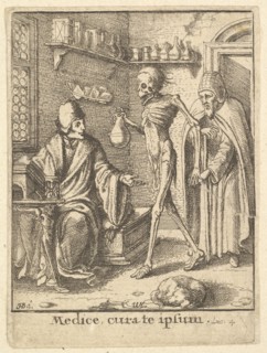 Doctor, from the Dance of Death, 1651. Creator: Wenceslaus Hollar.