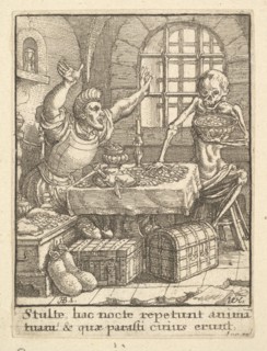 The Miser, from the Dance of Death, 1651. Creator: Wenceslaus Hollar.