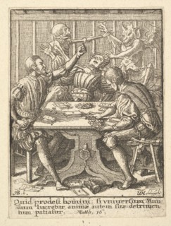 The Gamesters, from the Dance of Death, 1651. Creator: Wenceslaus Hollar.