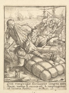 The Merchant, from the Dance of Death, 1651. Creator: Wenceslaus Hollar.