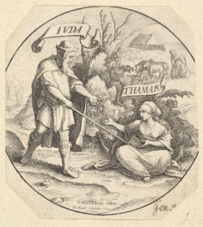 Judah and Tamar, 1640. Creator: Wenceslaus Hollar.