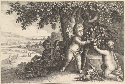 The River God and the Boys, 1625-77. Creator: Wenceslaus Hollar.