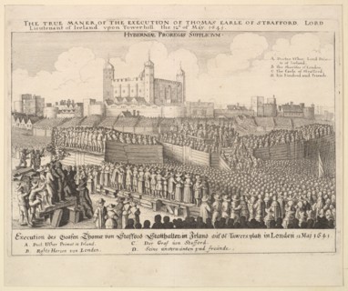 The true maner [manner] of the execution of Thomas Earle of Strafford, 1641. Creator: Wenceslaus Hollar.