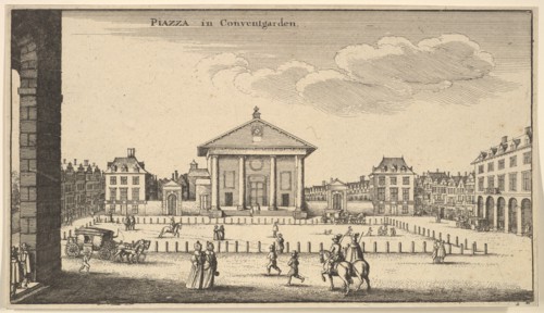Piazza in Covent Garden, ca. 1647. Creator: Wenceslaus Hollar.