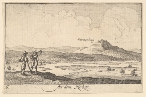 On the Neckar, 1635. Creator: Wenceslaus Hollar.