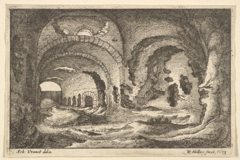 Roman remains at Tivoli, 1673. Creator: Wenceslaus Hollar.