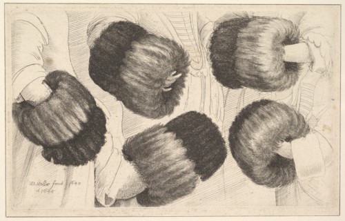 A Muff in Five Views, 1645-46. Creator: Wenceslaus Hollar.