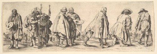 Eight Beggars, 1630. Creator: Wenceslaus Hollar.