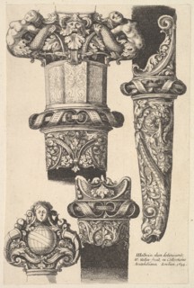 Daggars and scabbards, 1625-77. Creator: Wenceslaus Hollar.
