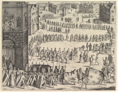 Funeral of General Johan Baptiste von Taxis, 1645. Creator: Wenceslaus Hollar.