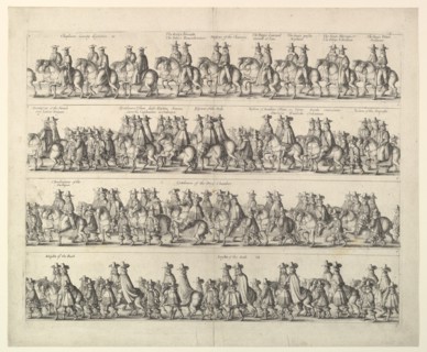 Coronation Procession of Charles II Through London, 1662. Creator: Wenceslaus Hollar.