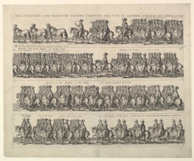Coronation Procession of Charles II Through London, 1662. Creator: Wenceslaus Hollar.