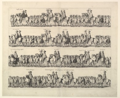 Coronation Procession of Charles II Through London, 1662. Creator: Wenceslaus Hollar.