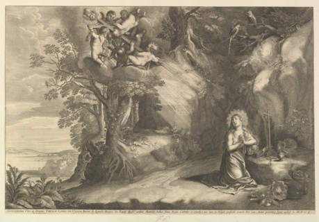 The Kneeling Magdalen, 1625-77. Creator: Wenceslaus Hollar.