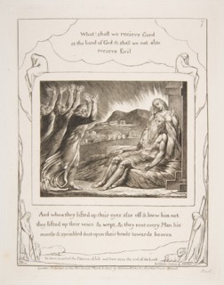 Job's Comforters, from Illustrations of the Book of Job, 1825-26. Creator: William Blake.