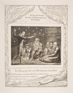 The Wrath of Elihu, from Illustrations of the Book of Job, 1825-26. Creator: William Blake.