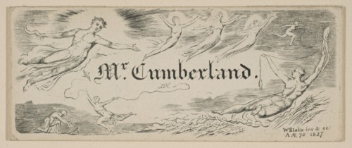 George Cumberland's Message Card, 1827. Creator: William Blake.