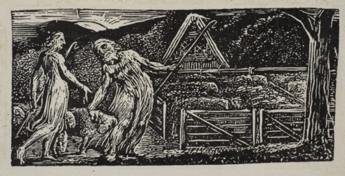 Thenot and Colinet Lead Their Flocks Together, from Thornton's Pastorals of Virgil, 1821. Creator: William Blake.
