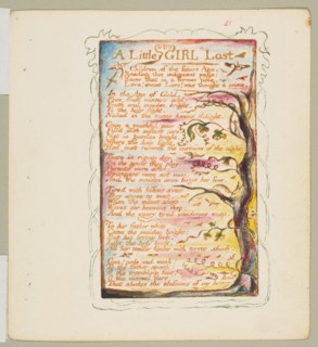 Songs of Innocence and of Experience: A Little Girl Lost, ca. 1825. Creator: William Blake.