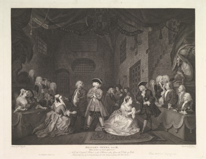 The Beggar's Opera, Act III, July 1, 1790. Creator: William Blake.