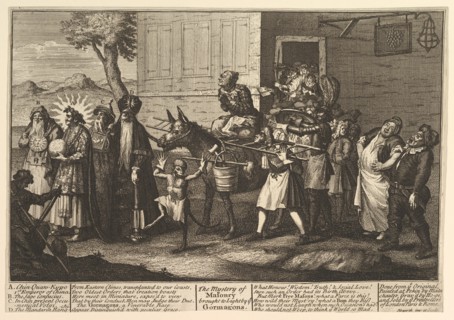 The Mystery of Masonry Brought to Light by the Go..., [first published December 1724] later reissue. Creator: William Hogarth.