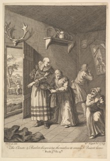 The Curate and the Barber Disguising Themselves to convey Don Quixote Home