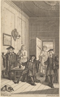Frontispiece to "The Humours of Oxford", April 1730. Creator: Unknown.
