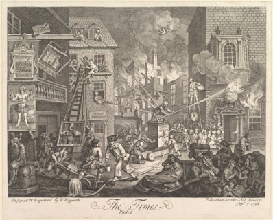 The Times, Plate 1, September 7, 1762. Creator: William Hogarth.