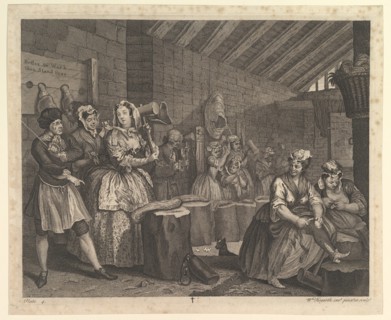 A Harlot's Progress, Plate 4, April 1732. Creator: William Hogarth.