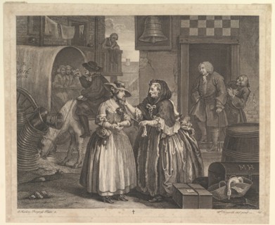 A Harlot's Progress, Plate 1, April 1732. Creator: William Hogarth.