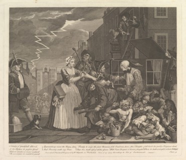 A Rake's Progress, Plate 4, June 25, 1735. Creator: William Hogarth.