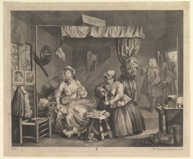 A Harlot's Progress, Plate 3, April 1732. Creator: William Hogarth.