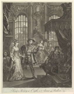King Henry the Eighth and Anna Bullen, ca. 1728. Creator: William Hogarth.